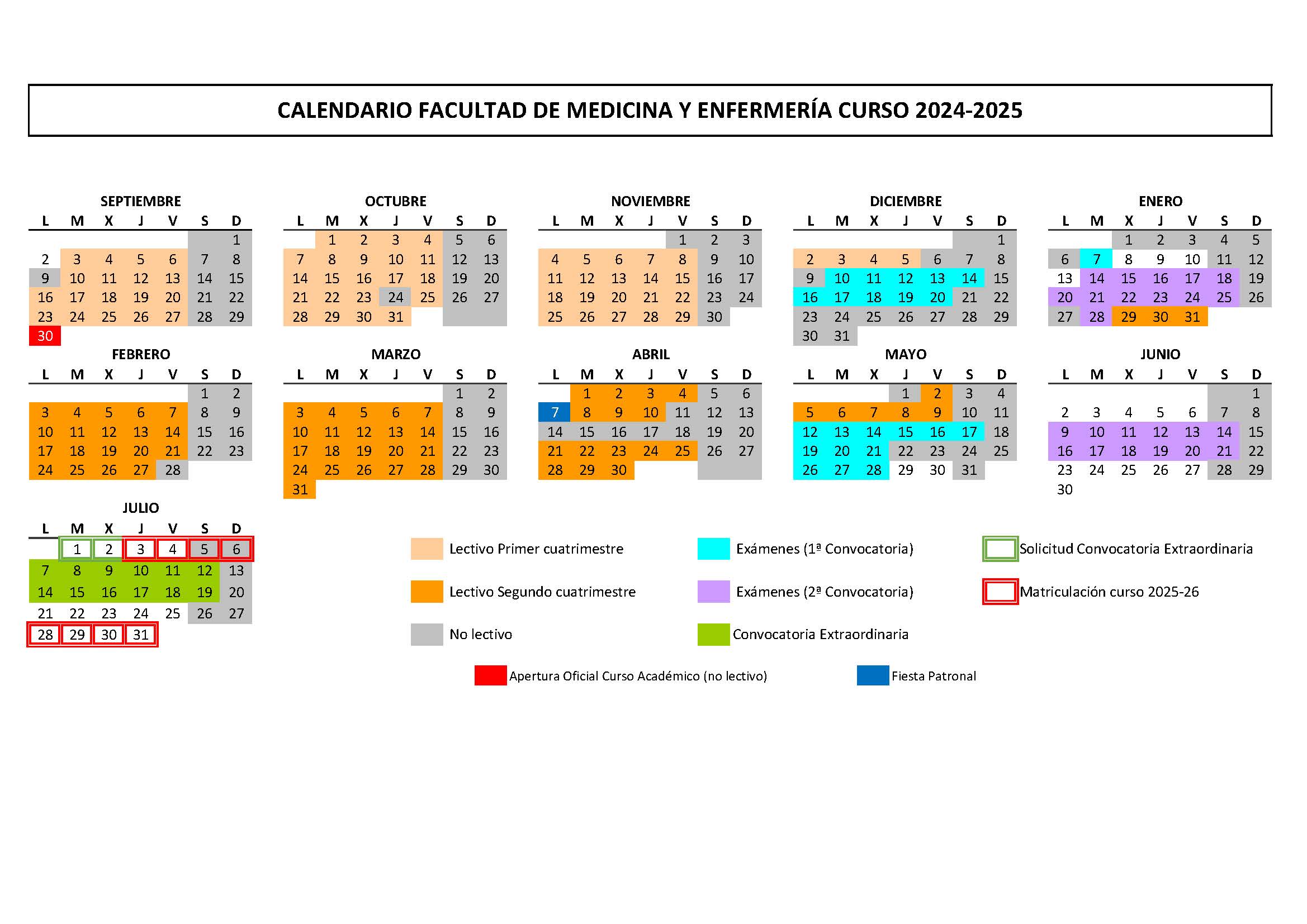 calendario academico 24 25