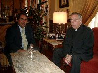 Visita institucional del presidente de Cajasur al rector