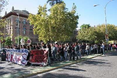 Manifestacin de estudiantes contra el Espacio Europeo de Educacin Superior
