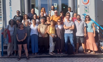 Representantes de más de docena de organizaciones del sector agroecológico, en una reunión en Málaga. 